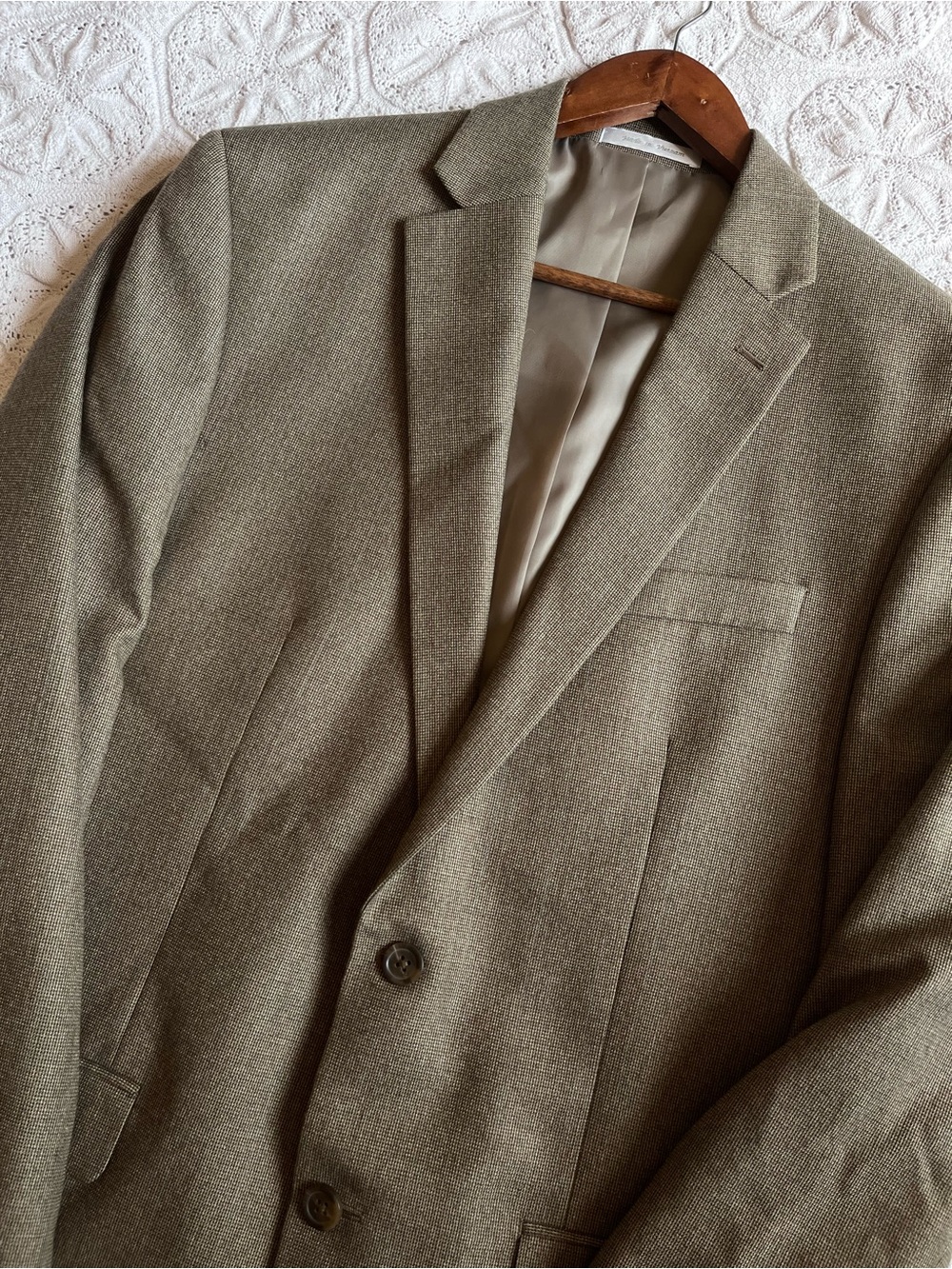 Chaps blazer sport coat tan brown 42L mens office business classic retro suit